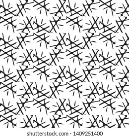 Simple black and white vector illustration. Abstract geometric background pattern