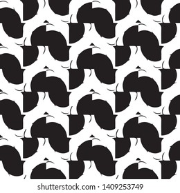 Simple black and white vector illustration. Abstract geometric background pattern