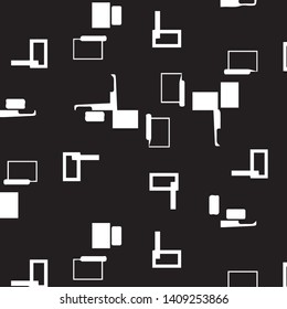 Simple black and white vector illustration. Abstract geometric background pattern