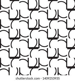 Simple black and white vector illustration. Abstract geometric background pattern