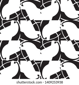 Simple black and white vector illustration. Abstract geometric background pattern