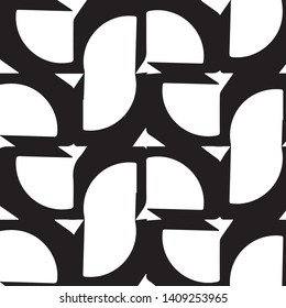 Simple black and white vector illustration. Abstract geometric background pattern