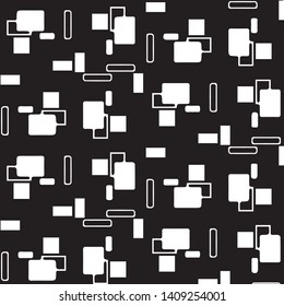 Simple black and white vector illustration. Abstract geometric background pattern