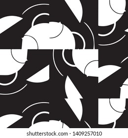 Simple black and white vector illustration. Abstract geometric background pattern