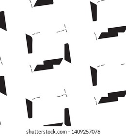 Simple black and white vector illustration. Abstract geometric background pattern