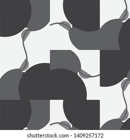 Simple black and white vector illustration. Abstract geometric background pattern