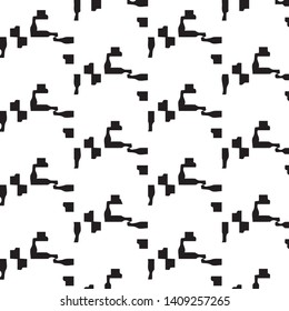 Simple black and white vector illustration. Abstract geometric background pattern