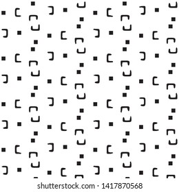 Simple black and white vector illustration. Abstract geometric background pattern