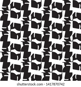 Simple black and white vector illustration. Abstract geometric background pattern