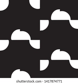 Simple black and white vector illustration. Abstract geometric background pattern