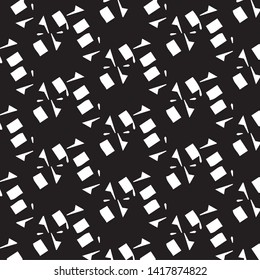 Simple black and white vector illustration. Abstract geometric background pattern