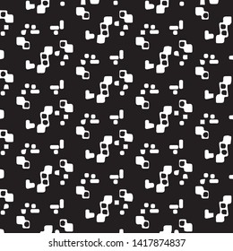 Simple black and white vector illustration. Abstract geometric background pattern