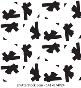Simple black and white vector illustration. Abstract geometric background pattern