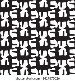 Simple black and white vector illustration. Abstract geometric background pattern