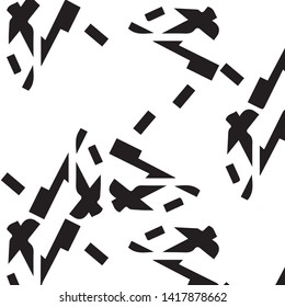Simple black and white vector illustration. Abstract geometric background pattern