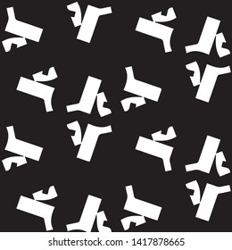 Simple black and white vector illustration. Abstract geometric background pattern