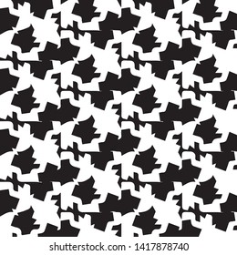 Simple black and white vector illustration. Abstract geometric background pattern
