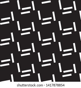 Simple black and white vector illustration. Abstract geometric background pattern
