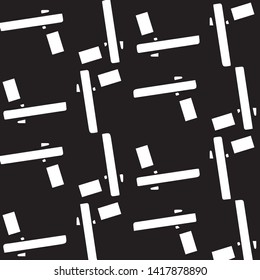 Simple black and white vector illustration. Abstract geometric background pattern