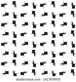 Simple black and white vector illustration. Abstract geometric background pattern