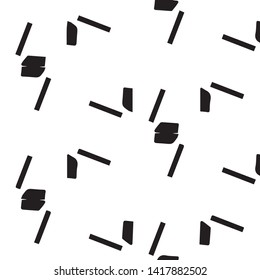 Simple black and white vector illustration. Abstract geometric background pattern