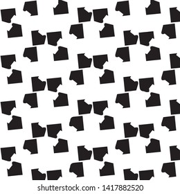 Simple black and white vector illustration. Abstract geometric background pattern