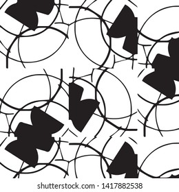 Simple black and white vector illustration. Abstract geometric background pattern