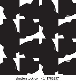 Simple black and white vector illustration. Abstract geometric background pattern
