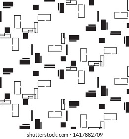 Simple black and white vector illustration. Abstract geometric background pattern