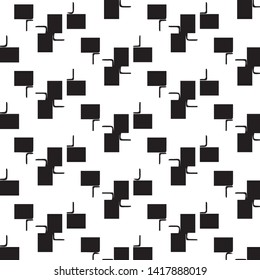 Simple black and white vector illustration. Abstract geometric background pattern
