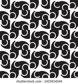 Simple black and white vector illustration. Abstract geometric background pattern