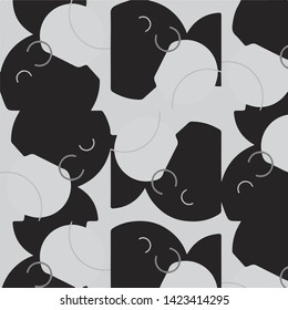 Simple black and white vector illustration. Abstract geometric background pattern