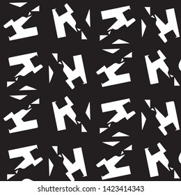 Simple black and white vector illustration. Abstract geometric background pattern