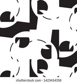 Simple black and white vector illustration. Abstract geometric background pattern