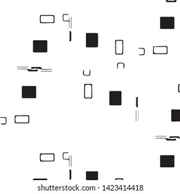 Simple black and white vector illustration. Abstract geometric background pattern