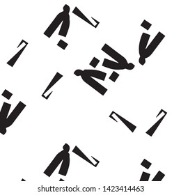 Simple black and white vector illustration. Abstract geometric background pattern