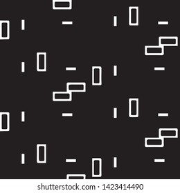 Simple black and white vector illustration. Abstract geometric background pattern