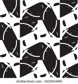 Simple black and white vector illustration. Abstract geometric background pattern