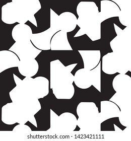Simple black and white vector illustration. Abstract geometric background pattern
