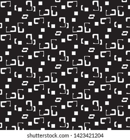 Simple black and white vector illustration. Abstract geometric background pattern