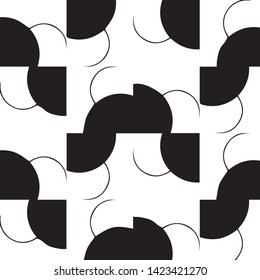 Simple black and white vector illustration. Abstract geometric background pattern