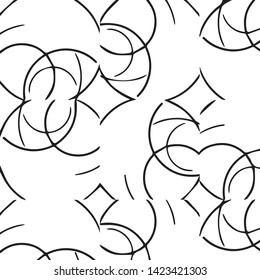 Simple black and white vector illustration. Abstract geometric background pattern