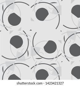Simple black and white vector illustration. Abstract geometric background pattern