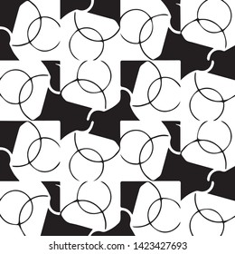 Simple black and white vector illustration. Abstract geometric background pattern