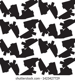 Simple black and white vector illustration. Abstract geometric background pattern
