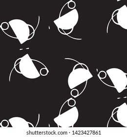 Simple black and white vector illustration. Abstract geometric background pattern