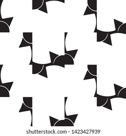 Simple black and white vector illustration. Abstract geometric background pattern