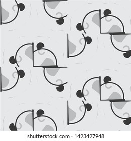Simple black and white vector illustration. Abstract geometric background pattern