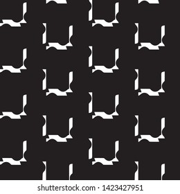 Simple black and white vector illustration. Abstract geometric background pattern