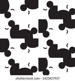 Simple black and white vector illustration. Abstract geometric background pattern